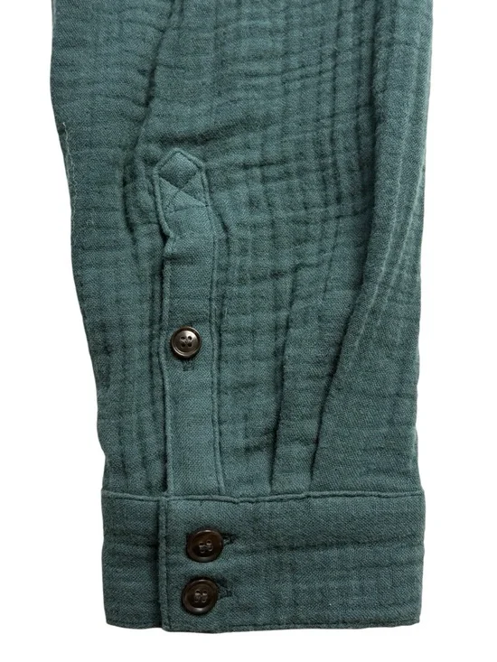 Madewell Lightspun Evert Cotton Gauze Top in Midnight Green • Size Medium - Picture 3 of 7